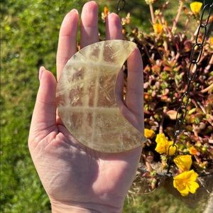 Gorgeous Citrine Crescent Moon